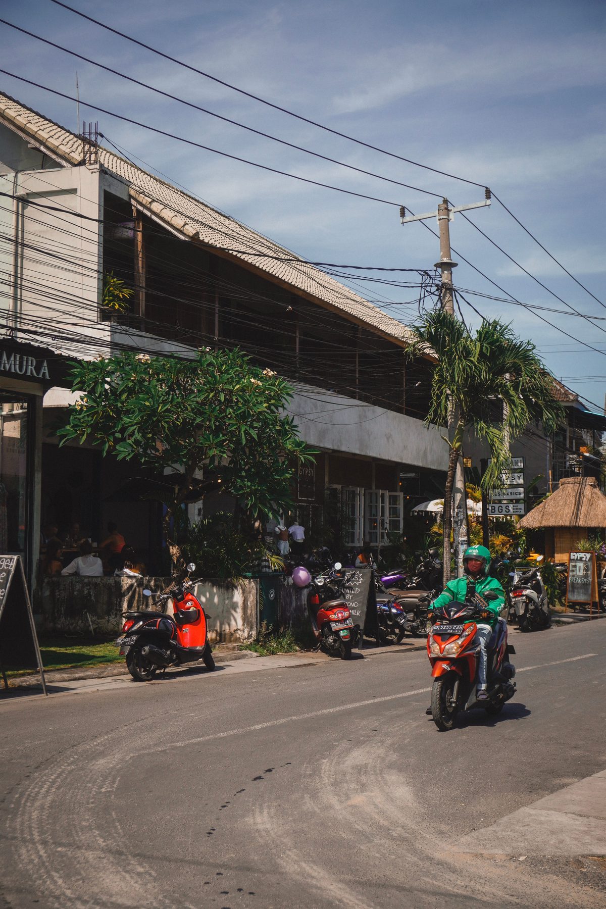 A calm street in Canggu, Bali